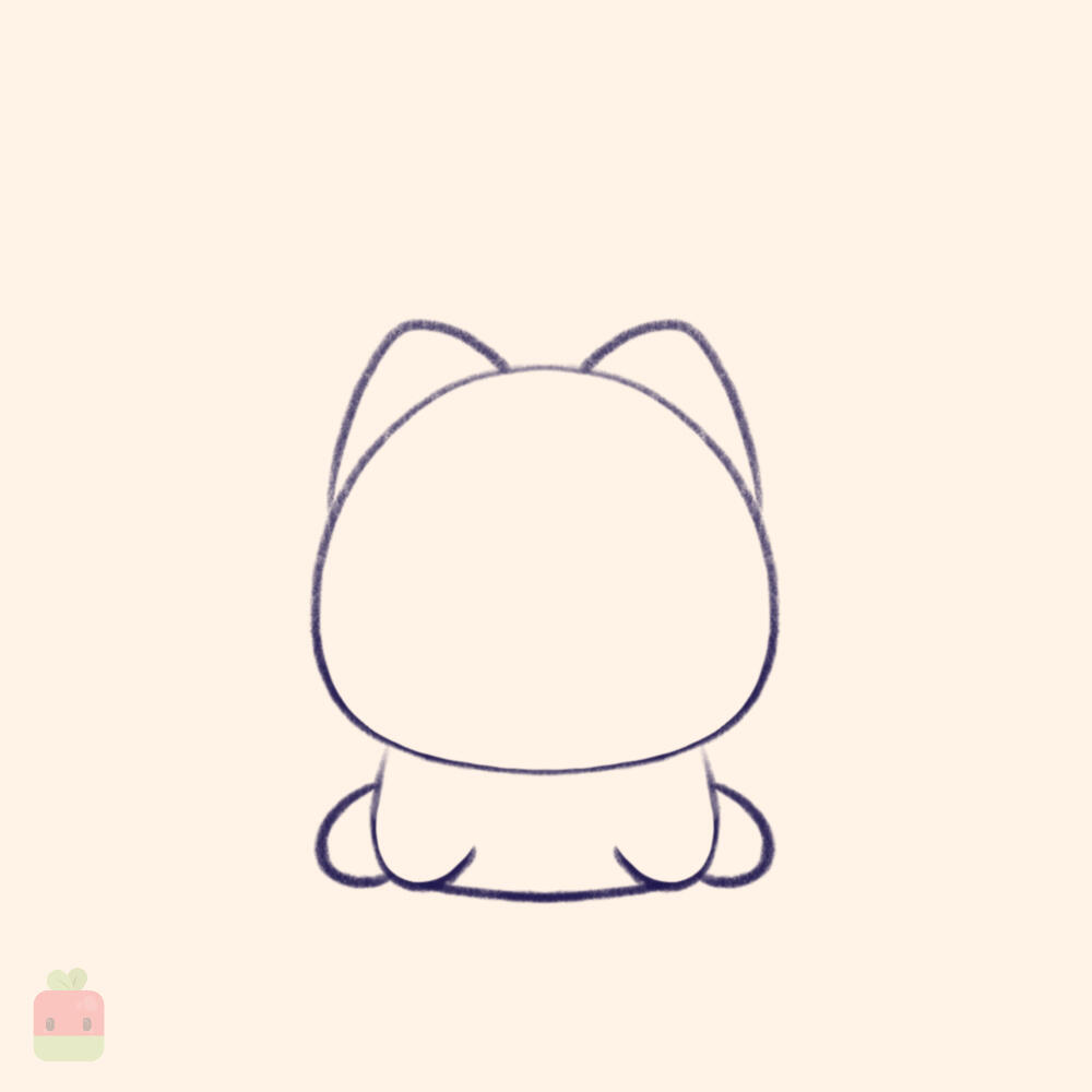3. Draw the Limbs ∙ Add four U shapes to the body: two in the front, and two on the sides.