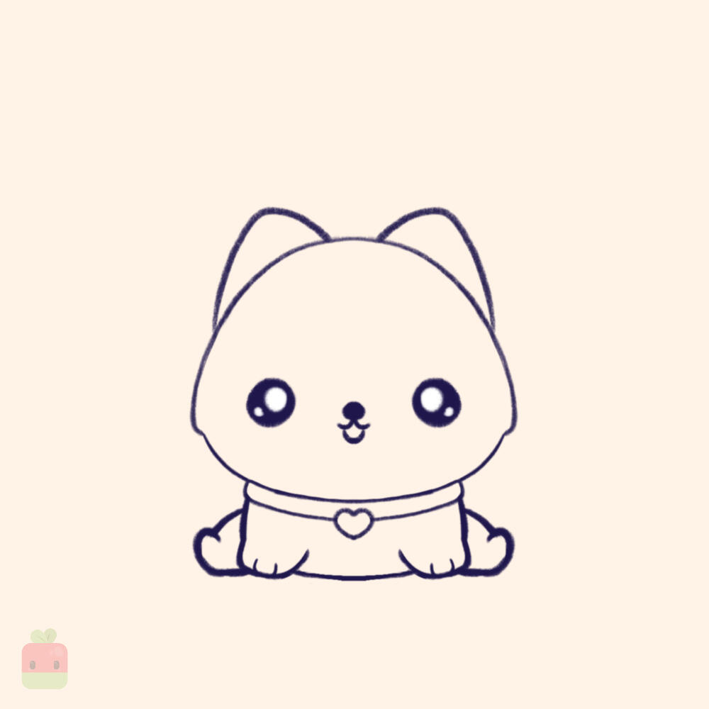 6. Add Cute Accessories ∙ I decided to give my little dog a cute heart collar to make it look more adorable. You can add other accessories like a tiny hat, bow, or even a bone.
